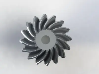 Spiral Bevel Gear - RATIO 1 - TEETH 16 16 3D print model
