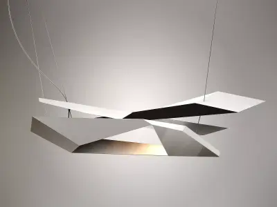 Polygon Crash Pendant Light 3D model