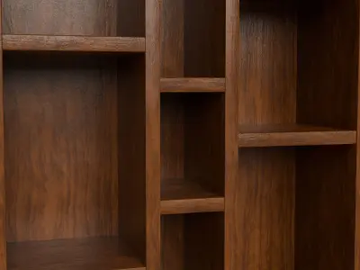 Ikea Style Shelf - Bookshelf Low-poly 3D model
