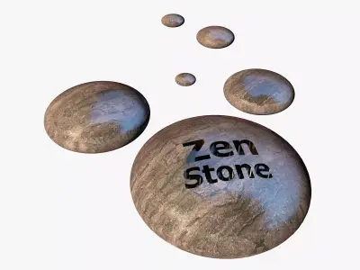 Japanese Zen Stones 3D model