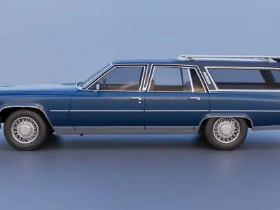 Cadillac Fleetwood Brougham Station Wagon 1979 3D print model
