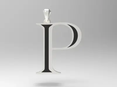 Alphabet Latin P 3D print model