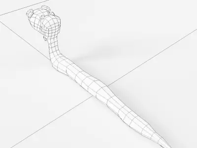 Snake cartoon 3d model  Low-poly 3D model