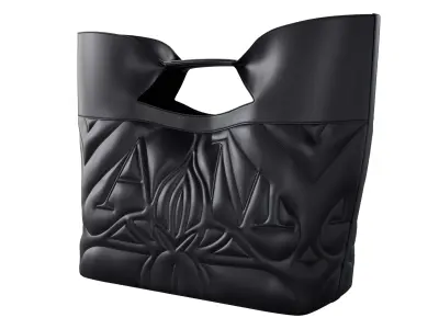 Alexander McQueen Seal logo embroidered tote bag 3D model