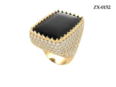 Cushion Art Deco Ring 3D print model buy