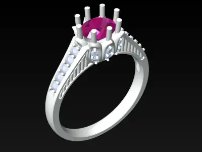 Diamond Ring - Womens Rings - N717302 3D print model