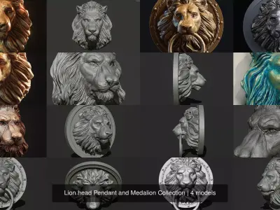 Lion head Pendant and Medalion Collection