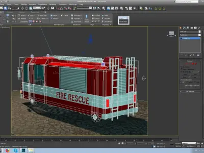 Fire rescue car 3D model