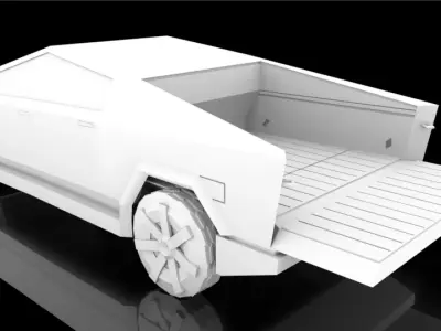 Cyberr  Truck Low-poly 3D model