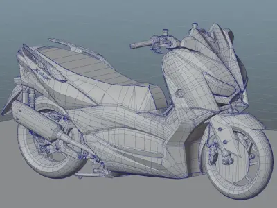 2018 Yamaha Xmax300  Low-poly 3D model