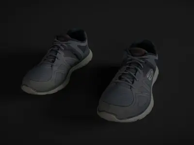 Pair of Sneakers Low-poly 3D model get