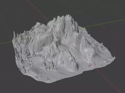  Epic Mountain Terrain High-Poly 3D Landscape 3D model