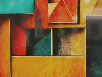 Framed Artwork Abstract Geometric 7 3D model