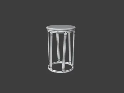 Bamboo high table  3D model