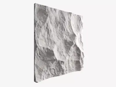 47-RockPanel piece of rock on wall 3D model