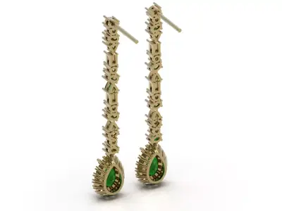 Elegant Earrings Ready for 3D Printing je0172 3D print model