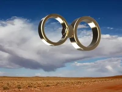 Mechanical Wedding Ring Free 3D model