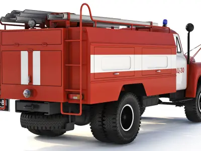 GAZ 53 AC-30-106G  fire truck 1987 3D model