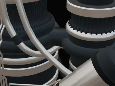 SpaceX Raptor Rocket Engine - Basic 3D model