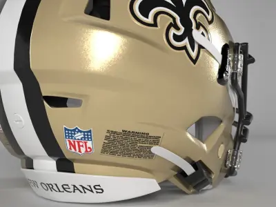 NEW ORLEANS SAINTS Helmet Football NFC SOUTH PBR updated 2025 3D model