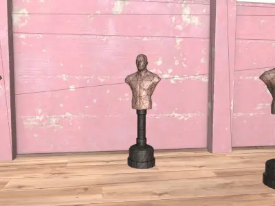 Punching bag man 3D model