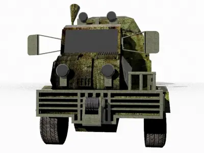sci-fi military truck  3D model