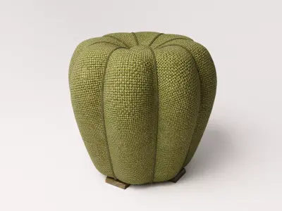 Halabala Footstool Low-poly 3D model