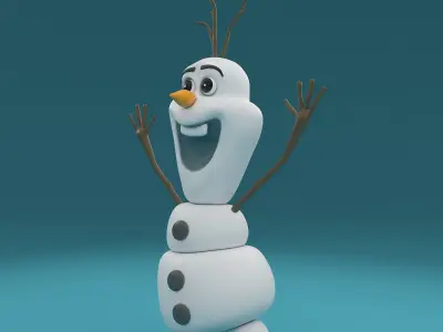 snowman olaf 3D model