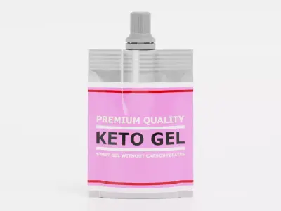 Keto Gel - Product Concept Packaging Low-poly 3D model