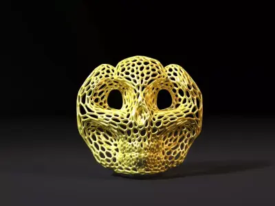 Mask Voronoi 3D print model