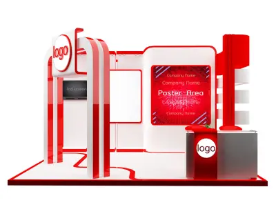 Booth Exhibition Stand a95 3D model