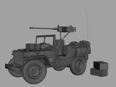 Willys Army Jeep  3D model