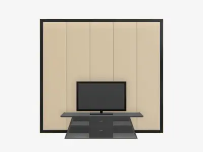 Deco TV Wall PBR 3D model