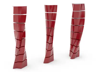 Parametric Twisted Tower Design in Grasshopper Rhino 3d model 3D model