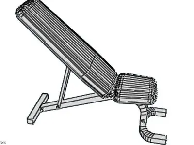 Exercise Machine Legpress Bench 3D model