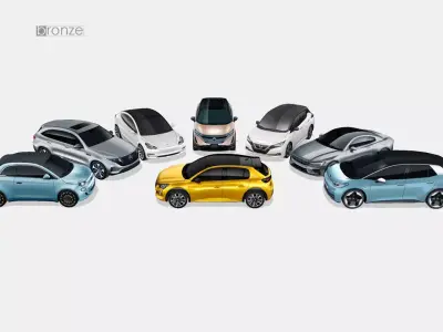 All electric 8 car colection 3D Model Pack