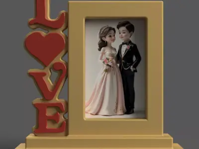 LOVE Photo Frame 3D Model STL for Gift and Decoration 3D print model
