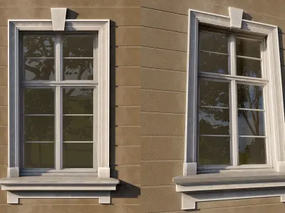 Classic window frame 3D model