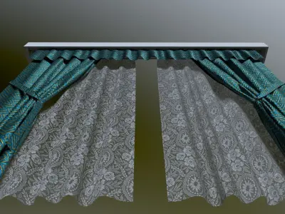 Curtain PBR 3d model 3D model
