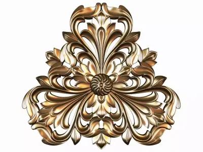 Carved decor model for cnc 16 3D model