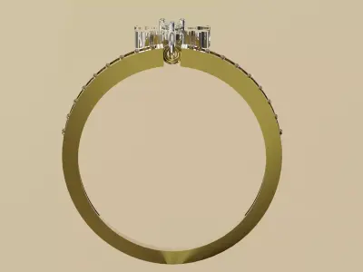 Snow jewelry gold STL 3DM 3D ring jr00282 3D print model