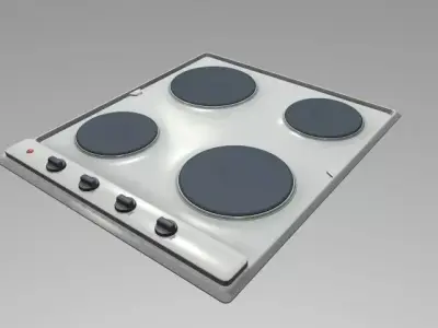 gas stove Low-poly 3D model