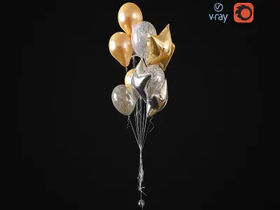 Balloons collection silver