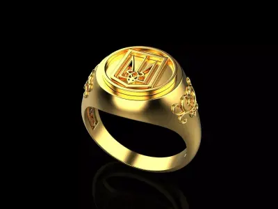 Round signet for men  20   3D print model