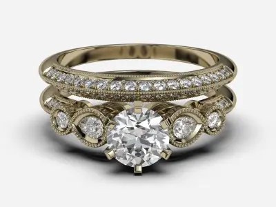 Engagement Ring 3D print model 38