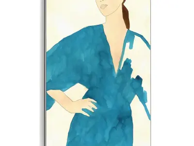 Plaster Two Photo Frame 426 Low-poly 3D model