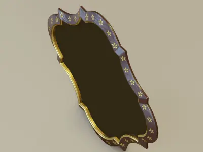 Decorative accent mirror 3D model