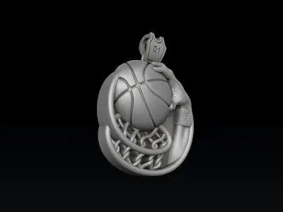 Basketball Pendant 3D print model