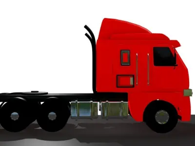 Heavy Truck Low Poly Free low-poly 3D model