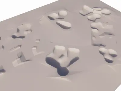 Skatepark-Skate Park PACK Low-poly 3D model